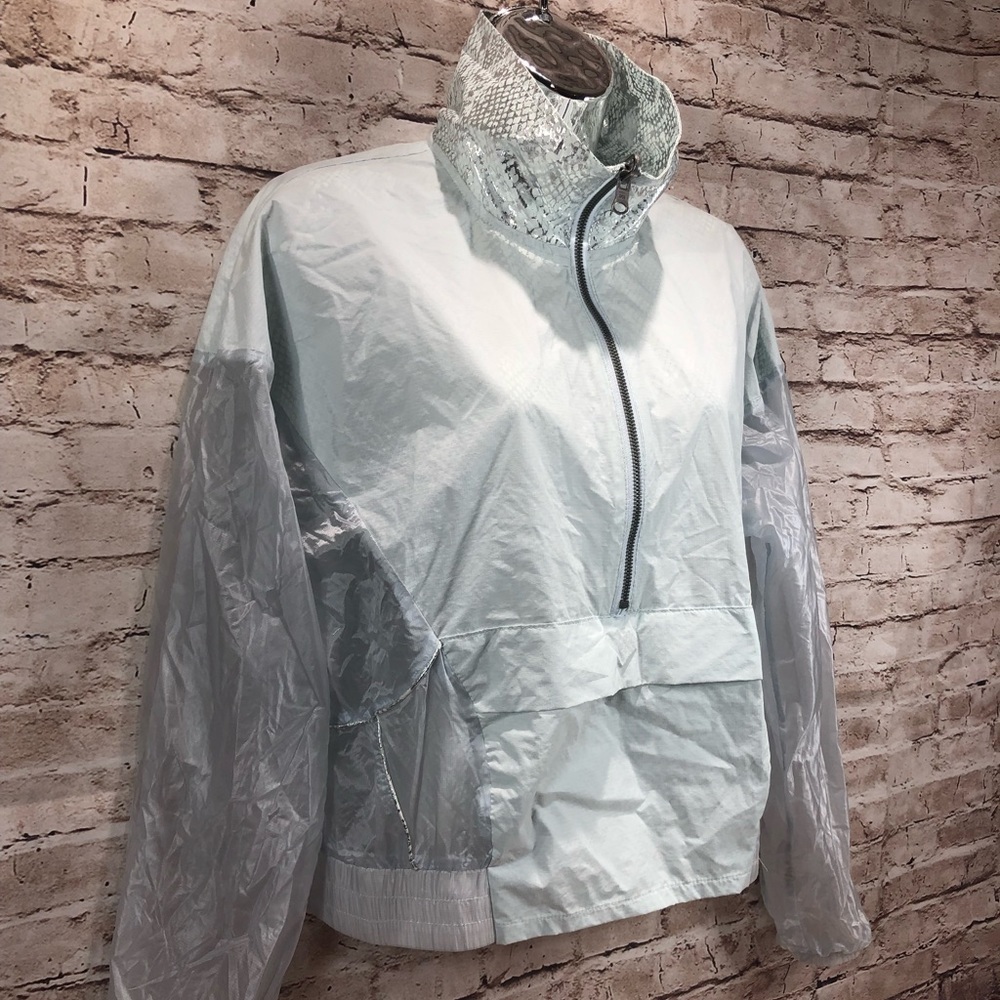 FP Movement snake print windbreaker silver sz sp - Picture 2 of 8